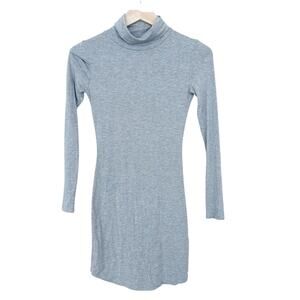 Missguided Gray Turtleneck Long Sleeve Dress Sz 2